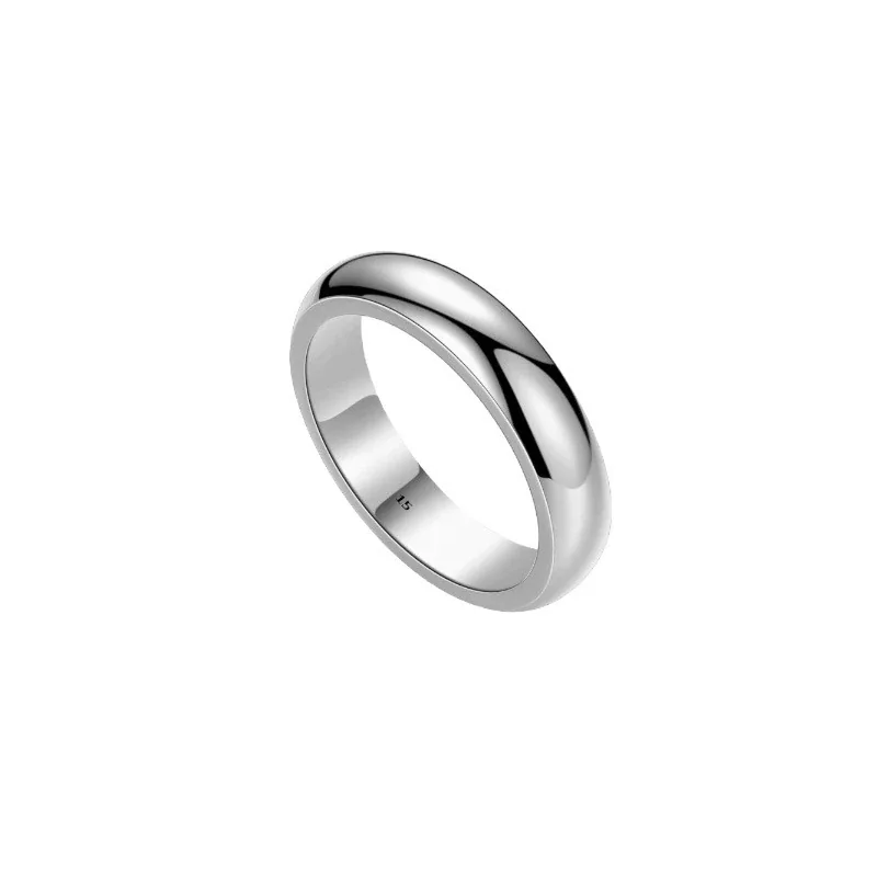 Sculptural 925 Sterling Silver High-Polish Dome Ring