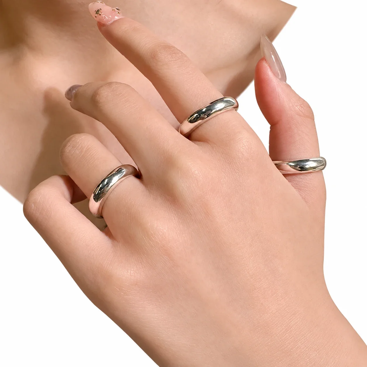 Sculptural 925 Sterling Silver High-Polish Dome Ring
